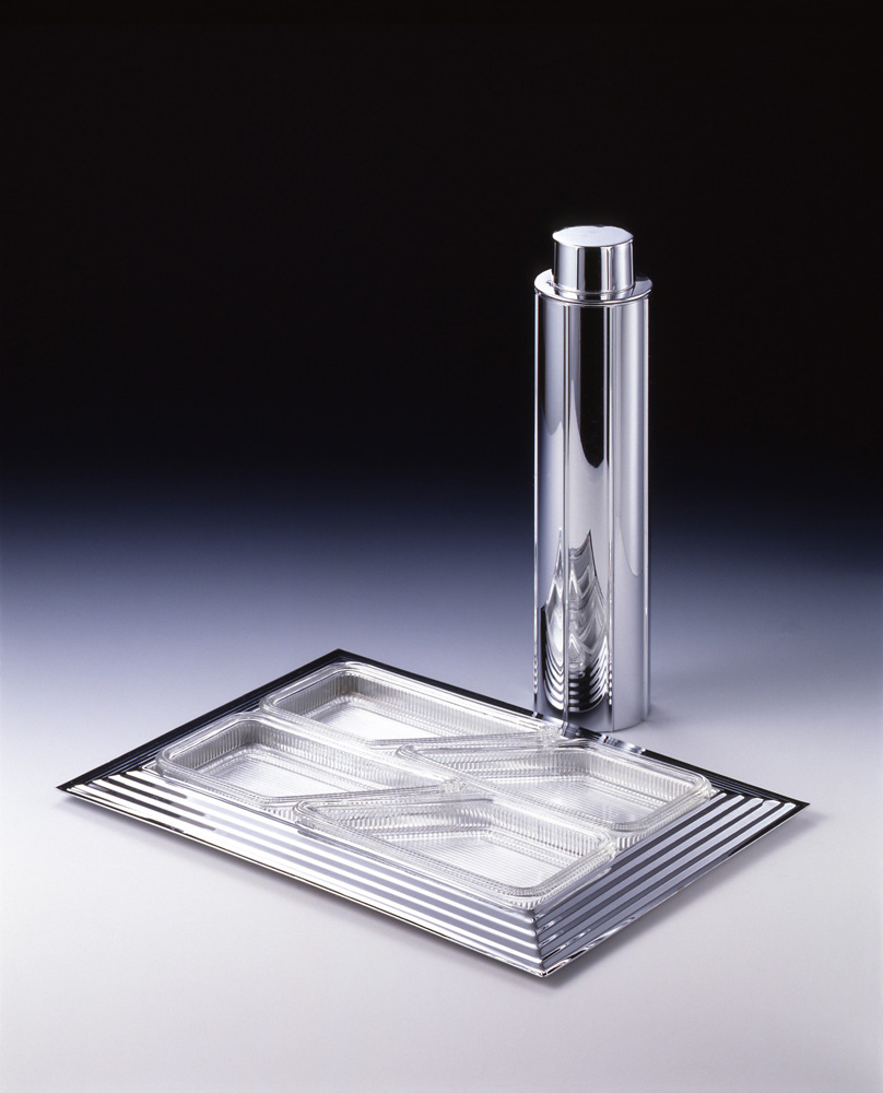 Skyscraper Cocktail Shaker and Tray
